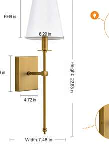 Battery Operated Wall Sconces Sets Of 2,Brass Recharged Wall Lighting, Bathroom Vanity Light Fixture With Remote Wall Lamp For Bedroom Living Room ﻿ - Bronze - View 9