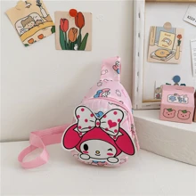 Sanrio Sanrio Hello Kitty/Kuromi/My Melody Crossbody Cute Bag 2025 - Adjustable Ultra-Lightweight Shoulder Bag With Large Capacity, Kawaii Anime Back To School Essential (Valentine's Gift/Daily Use) Waterproof Compact Chest Bag For Teens, Students & Anime Fans Back To School Supplies Stationery Supplies