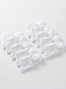 5 paia/10 paia/20 paia Calze invernali da donna spesse nere e bianche, alla moda, casual, confortevoli, traspiranti, anti-odore, adatte per sport all'aperto, corsa, fitness, calze a compressione fino al ginocchio, calze alte nere e bianche adatte per affari e vacanze rilassanti