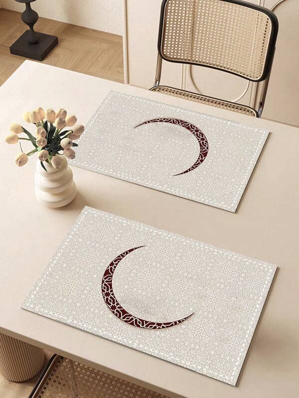 1 pezzo, 2 pezzi, 4 pezzi, 6 pezzi di set di tovagliette con motivi, stile minimalista classico in lino quadrato antiscivolo, adatte per raduni, festival, ristoranti, cucine e decorazione della casa.
