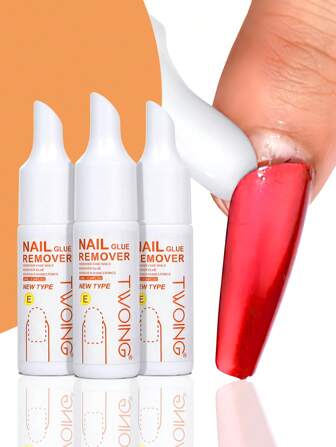 TWOING Nail Glue Remover For Fake Nails, Fast Dissolving Adhesive Remover, Easily Removes Acrylic Nails, Press-On Nails & Rhinestones - Convenient Prying Cap, Vitamin E-Infused Formula, Quick & Hassle-Free Application