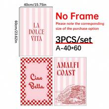 3 件意大利印刷品套装、帆布墙海报、墙面艺术、Ciao Bella 印刷品、阿马尔菲海岸印刷品、时尚墙面艺术、意大利引文印刷品、墙面艺术装饰壁画、家居装饰、海报艺术、卧室客厅走廊装饰 - 彩色 - 查看 13