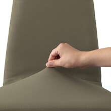 Farfallarossa Chair Cover 2/4/6-Pieces Waterproof, Elasticated, Waterproof, Universal Size, Chair Cover With Back Support Washable Removable - Camel - View 3