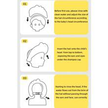 Shower Cap Crown Adjustable Waterproof Shampoo Hat - -Friendly Bath Safety Protection, Soft TPE & Durable PP, For Ages 3-12 Years - Variety Of Colors