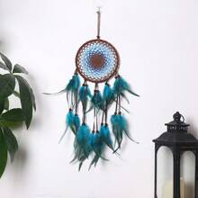 19-Inch Blue Dream Catcher, Retro Devil's Eye Dream Catcher, Turkish Blue Eye Wall Hanging Decoration,Home Wall Hanging Dream Catcher Decoration.