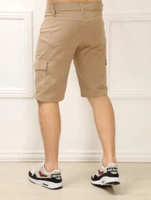 Fashion Modas Bermuda Twill Colored Jeans Premium Men's Various Colors 6 Pockets - Camel - View 3