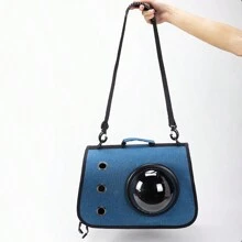Pet Handbag Cat Bag Large Space Transparent Comfortable Outdoor Folding Portable Tote Pet Bag - Blue - View 3