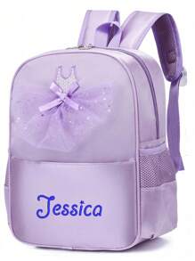 1 szt. Dostosowana nazwa torba do tańca, bardzo modna cekinowa spódnica do tańca dla dziewcząt plecak, duża pojemność wodoodporny plecak dla ucznia, wielofunkcyjna torba podróżna, haftowana torba na listy, odpowiednia do codziennego użytku i jako torba na Boże Narodzenie, powrót do szkoły, prezent urodzinowy dla dzieci torby dla kobiet