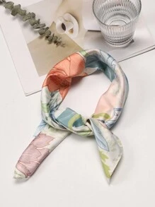 1PC Khăn vuông in họa tiết hoa Boho thanh lịch cho nữ Bandana Khăn trùm đầu bằng vải satin Phụ kiện tóc Ngày lễ tình nhân - Nhiều màu - Xem 5