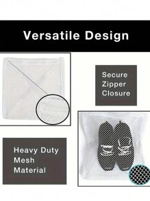 3/1 件装运动鞋清洗干燥大容量袋用于烘干机运动鞋干燥袋用于洗衣方便安装使用 YKK 拉链（大网眼） - 彩色 - 查看 5