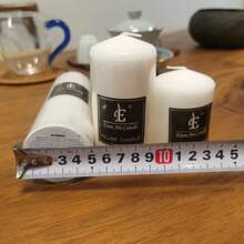 Weiße zylindrische Kerzen, rauchfreies Möbel-Accessoire, Deko, Requisiten für Homestay und Coffeeshop Fotoshootings, Geburtstags-Kerzen für Zuhause