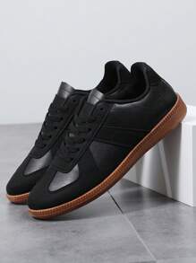 男士多功能运动鞋，系带平底休闲鞋，学生运动鞋，室内健身训练鞋