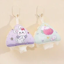 2pcs Baby Bath Sponge, Soft & Skin-Friendly Shower Puff, Cute Printed Pattern, Multi-Purpose For Adults Use