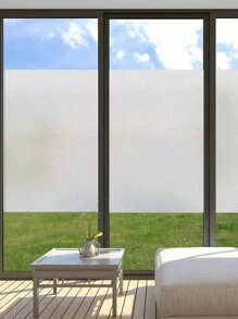 1卷磨砂隐私窗膜 - 静电吸附可移除玻璃膜 - 防紫外线，适用于办公室、会议室、浴室、客厅 - 17.5 x 118 英寸 - 無色 - 查看 3