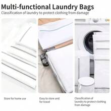 Washing Machine Laundry Bag, Fine Mesh Protective Lingerie Bag, Specialized For Washers, Anti-Deformation, Clothing Net Bag, Washing And Storage,Spring,Minimalist,Summer Tops - Grey - View 4