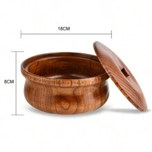 Handmade Jujube Wood Covered Fruit Bowl, Instant Noodle Bowl, Fried Rice Bowl, Fruit Plate, Spring Roll, Snacks, Dried Fruit, Dessert Bowl, Salad Bowl With Adjustable Waist Ring