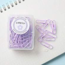 50PCS/20PCS/Box, 40PCS/2 Boxes,Macron Paper Clips, Large Creative Color Binders, Metal Coated Bookmark Paper Clips, Mixed Color Binders,Back To School,School Supplies - Multicolor - View 6