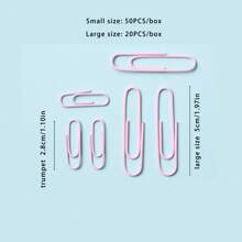 50PCS/20PCS/Box, 40PCS/2 Boxes,Macron Paper Clips, Large Creative Color Binders, Metal Coated Bookmark Paper Clips, Mixed Color Binders,Back To School,School Supplies - Multicolor - View 10