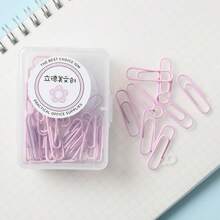 50PCS/20PCS/Box, 40PCS/2 Boxes,Macron Paper Clips, Large Creative Color Binders, Metal Coated Bookmark Paper Clips, Mixed Color Binders,Back To School,School Supplies - Multicolor - View 5