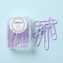 50PCS/20PCS/Box, 40PCS/2 Boxes,Macron Paper Clips, Large Creative Color Binders, Metal Coated Bookmark Paper Clips, Mixed Color Binders,Back To School,School Supplies - Multicolor - View 8