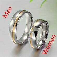 Fashionable Couple Ring, Unique Stainless Steel Ring, Men's Perfect And Charming Commitment Ring, Surprise Gift, Wedding, Engagement, Birthday Party Ring