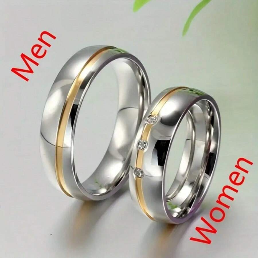 Fashionable Couple Ring, Unique Stainless Steel Ring, Men's Perfect And Charming Commitment Ring, Surprise Gift, Wedding, Engagement, Birthday Party Ring