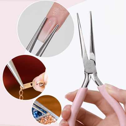 Curved Tip Tweezers - Stainless Steel Nail Shaping Tweezers - C Curve Manicure Tool - Suitable For Manicure, Pedicure Or Wrapping Line Craft Jewelry Making (May Rust, Polish And Disinfect Before Use)