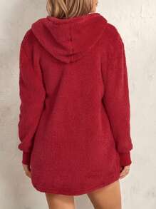 Women Plush Pajamas Set 3 Pieces Loungewear Suits Solid Color Long Sleeve Hoodies Cardigan Tank Tops Shorts Sleepwear Outfits