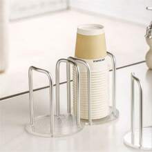 1pc Elegant Acrylic Disposable Cup Holder - Ideal For Home, Cafe, Office & Hotel Use