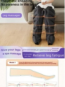 Masajeador de piernas con compresión de aire, botas de compresión para masajear pies, pantorrillas, muslos y rodillas, regalo recuperación para papá, mamá, hombres y mujeres en Navidad, Día de la Madre, Día del Padre. Masajeador de compresión de aire para pies, piernas, pantorrillas, muslos y rodillas. Útil para varices, fatiga muscular, calambres, hinchazón y edema.