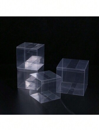 LIXUN 5 件透明礼品盒 - 透明 PVC 塑料礼品盒，适合感恩节、圣诞节、婚礼、派对、生日、糖果、咖啡和茶