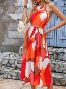 女士简约时尚休闲日常连衣裙