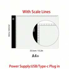1 buc. Pad de desen cu LED-uri reglabile cu trei straturi - Dimensiuni A2/A3/A4/A5 - Luminozitate reglabilă pentru trasare și pictură cu diamant - Protecție pentru ochi prietenoasă cu vederea