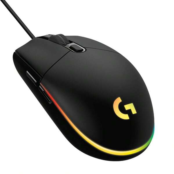 Logitech Logitech G102 kabelgebundene Gaming-Maus 8000 DPI Regenbogenoptik-Effekt Bildschirm für PC/Computer und Laptop Mäuse
