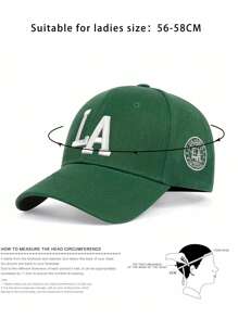 1 pièce Casquette snapback à fausse fourrure brodée LA, chapeau de soleil ajustable pour l'extérieur pour hommes et femmes, convient aux voyages et à la plage au printemps/automne, style Y2K