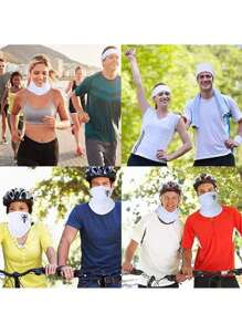 3 件/1 件闪亮十字印花面罩男女通用颈套围巾面罩拉法帽钓鱼骑行跑步面罩防风头巾 - 彩色 - 查看 4