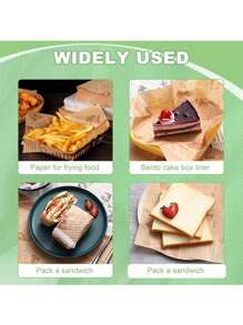 200/100/50 ark, vintagetryckt vaxpapper, fettsäkra matomslag, engångsmatomslag, airfryer-foder, för sandwich, hamburgare, stekt kyckling, etc., köksredskap, kökstillbehör - Multifärgad - Visa 9