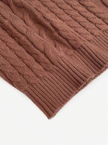 Damen romantischer Charme Twist Laternenärmel Rundhals Pullover