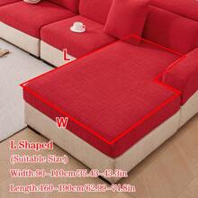 1pc Water-Resistant, Non-Slip Sofa Seat Cover, Elastic Stretch, Pet Friendly, Solid Color Sofa Slipcover Fits L-Shaped Sectional & 1/2/3/4 Seater Sofa, All Season Use