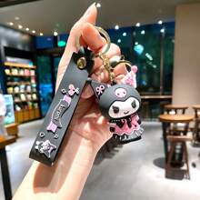 Sanrio 1 buc Kuromi seria breloc drăguț anime păpușă breloc inel geantă rucsac farmec cheie auto pandantiv femei uz zilnic cadou accesorii auto geantă farmec rucsac pentru școală desene animate gotice y2k accesorii geantă șnururi cu suport de identificare accesorii auto geantă farmece
