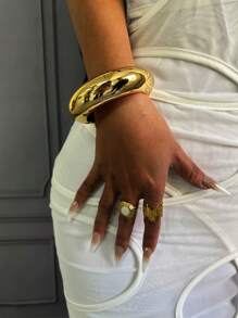 1Pc Cuff Bracelets,Gold Bangles,Wide Bangles, Chunky Bracelet, Bracelet Set, Wide Bracelet, Bracelet For Women,Gift For Her
