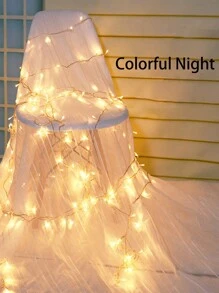80-LED 10M String Lights Decorative Lights, 1.5M/3M/6M/10M Outdoor LED String Lights, Battery Powered Fairy Lights, Warm White LED Lights For Outdoor Decor, Home, Party, Holiday (No Battery Included) Christmas Decorations Home Christmas Gifts Christmas Decor - Multicolor - View 4