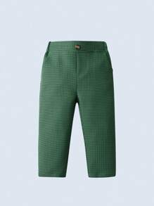 BOARNSEORL Bộ trang phục quý ông 3 món cho bé trai: Áo sơ mi cổ dài tay có nơ, áo vest kẻ caro xanh lá cây và quần dài, thời trang cho tiệc sinh nhật, đám cưới, Giáng sinh - màu xanh lá - Xem 7