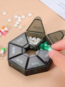 Multi-Grid Medicine Storage Box, Travel Pill Box, Portable And Compact Pill Organizer For 7 Days, Detachable And Rotatable Pill Dispenser For Vitamins For Home, Outdoor Toiletry Bag Wash Bag Toiletry Travel Bag Makeup Storage Beach Beach Bag Vacation Holiday Essentials School Supplies Travel Essentials Ladies For College Dorm Bathroom Emergency Bag Camping Medical First Aid Kit Medical Bag First Aid Emergency Kit Bag Medicine Bag Pill Case Pill Container Medicine Box Medicine Organizer - Multicolor - View 2