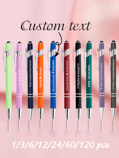1-120pcs Customized Wedding Ballpoint Pen With Name, Personalized Gel Pens,Customized Pieces Funny Nurse Pens,Customizable Couple Pen,Teacher Pens,Pens Ballpoint Smooth Writing Pens,Business Engraver Pens Ballpoint, Suitable For Birthday Gifts,Teachers' Day,Office,Ideas Gifts For Him/Her,Students,Workers,Teacher,Coworkers,Bridal,Multi-Functional, Ornamental,Reusable,Exquisite,Stylish,High-Quality,Colorful,Modern,Custom,Personalized,Unique,Ideal Gifts For Him,Ideal Gifts For Her,Boyfriend,Dad,Girlfriend,Mom,Family,Friends,Tea Room,Home,Garden,Office,For Anniversaries,For Valentine's Day,For Mother's Day,For Birthdays,For Father's Day,For Graduation,For Weddings,For Housewarming,Gala Night,Customized Wedding Crafts,Home Refresh,Home & Living,Haunt Your Home, Autumn Home Refresh