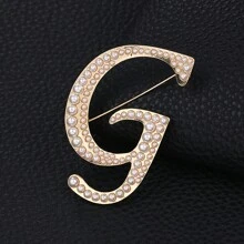 26pcs Pearl Letter Brooch Pins, Vintage Clothing Decorative Accessories, Anti-Slip Fastener Accessory