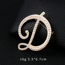 26pcs Pearl Letter Brooch Pins, Vintage Clothing Decorative Accessories, Anti-Slip Fastener Accessory