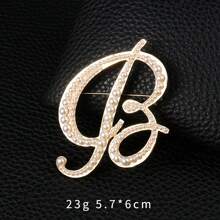 26pcs Pearl Letter Brooch Pins, Vintage Clothing Decorative Accessories, Anti-Slip Fastener Accessory