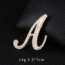 26pcs Pearl Letter Brooch Pins, Vintage Clothing Decorative Accessories, Anti-Slip Fastener Accessory