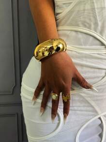 1Pc Cuff Bracelets,Gold Bangles,Wide Bangles, Chunky Bracelet, Bracelet Set, Wide Bracelet, Bracelet For Women,Gift For Her
